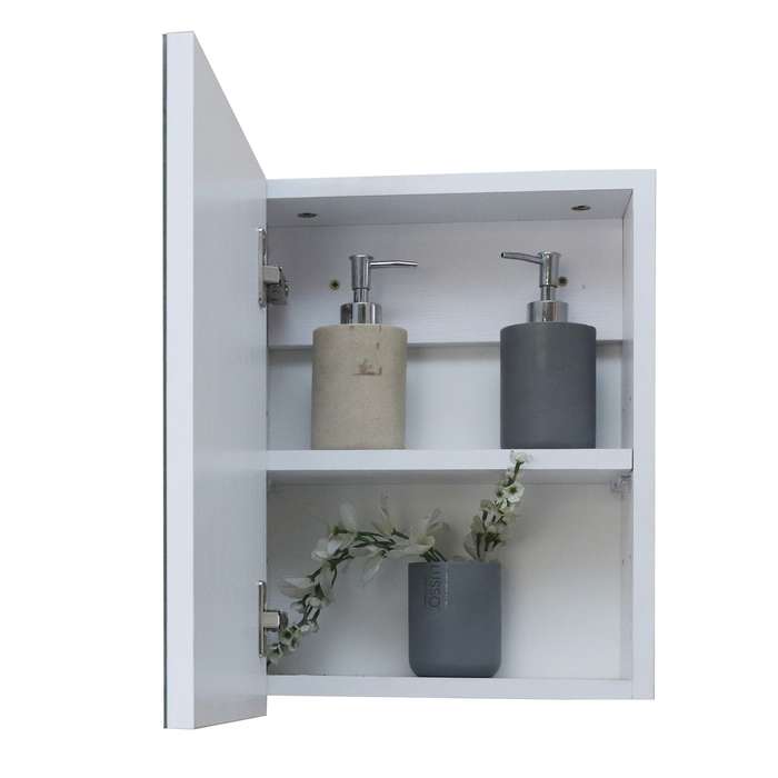 Denver Tiffany Medicine Cabinet Single Door | White