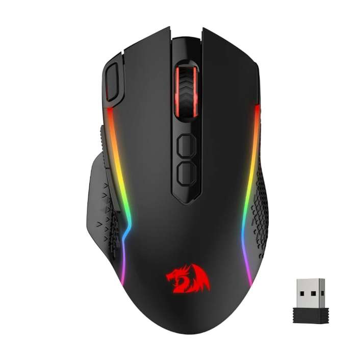 REDRAGON Taipan Pro 10000DPI RGB Wireless Gaming Mouse  Black