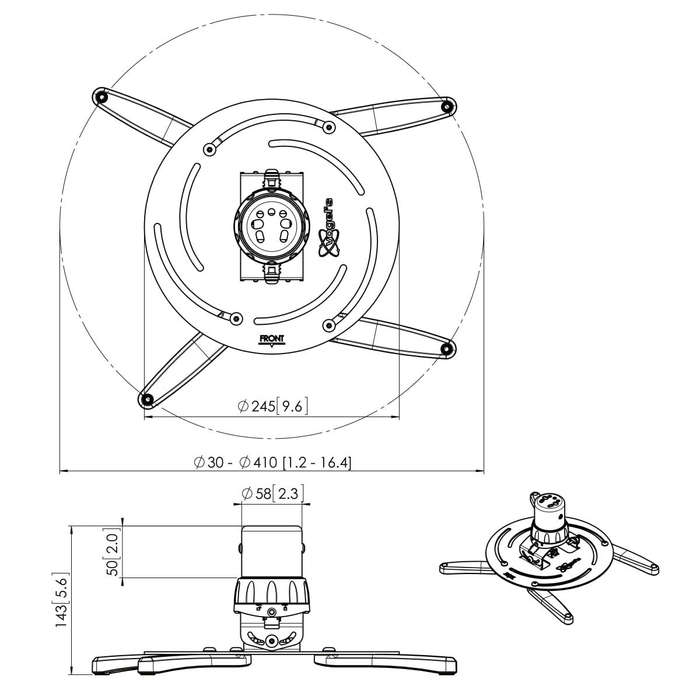 Vogel's PPC 2500 Projector ceiling mount