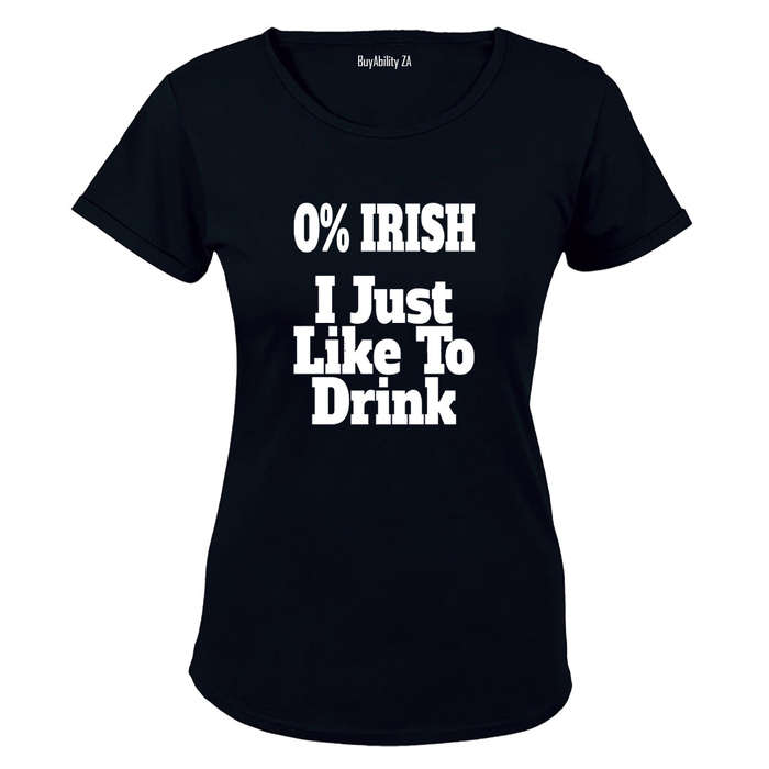 0% Irish - St. Patricks - Ladies - T-Shirt