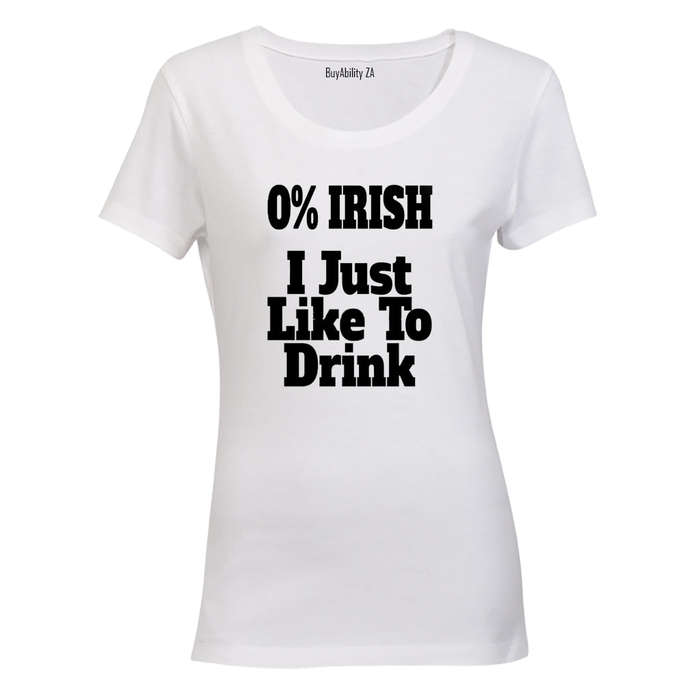 0% Irish - St. Patricks - Ladies - T-Shirt
