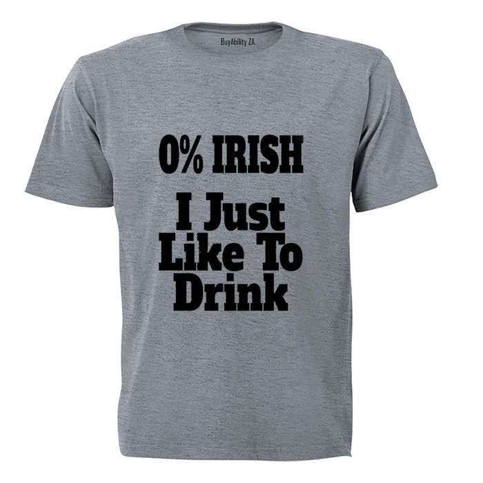 0% Irish - St. Patricks - Adults - T-Shirt