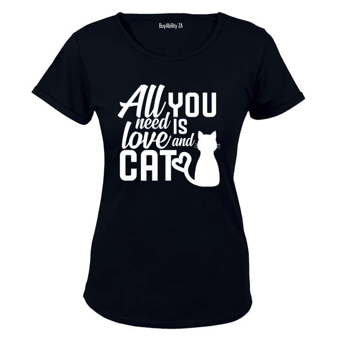 All You Need is Love & a Cat - Ladies - T-Shirt