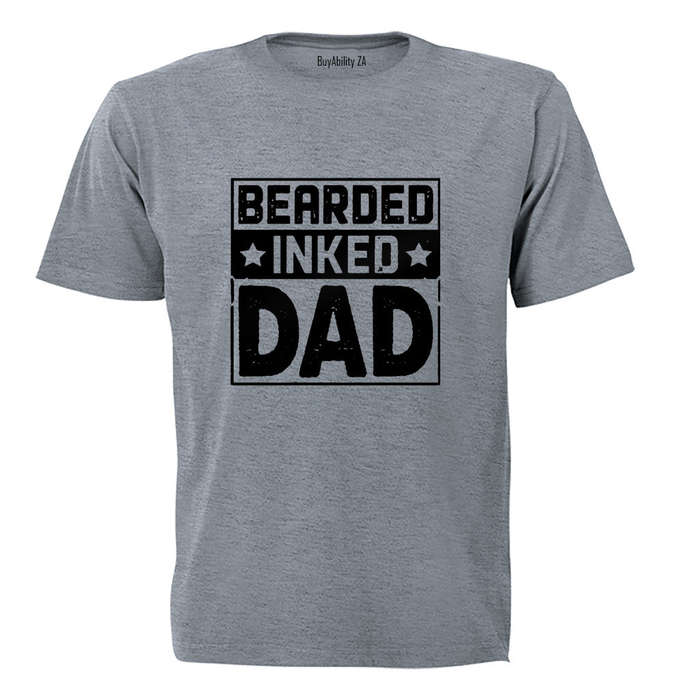 Bearded. Inked. DAD - Square - Adults - T-Shirt