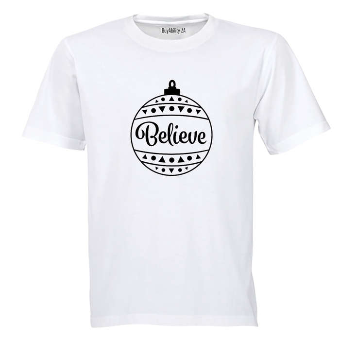 Believe - Christmas Bauble - Kids T-Shirt