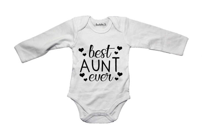 Best Aunt Ever - Hearts - Baby Grow