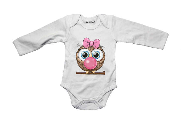 Bubblegum Owl - Baby Grow