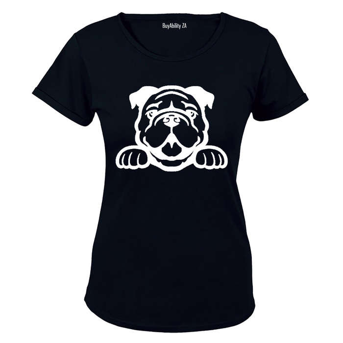 Bulldog Peeking - Ladies - T-Shirt