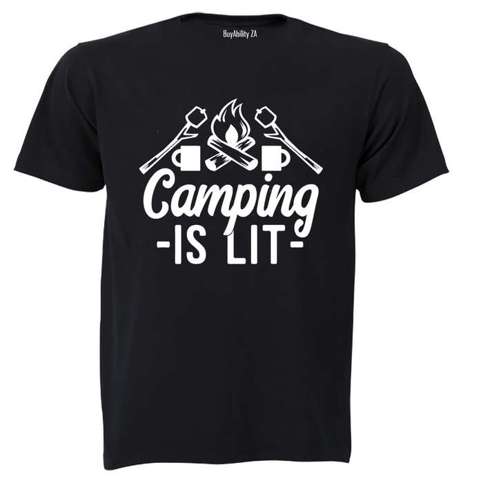 Camping is Lit - Kids T-Shirt