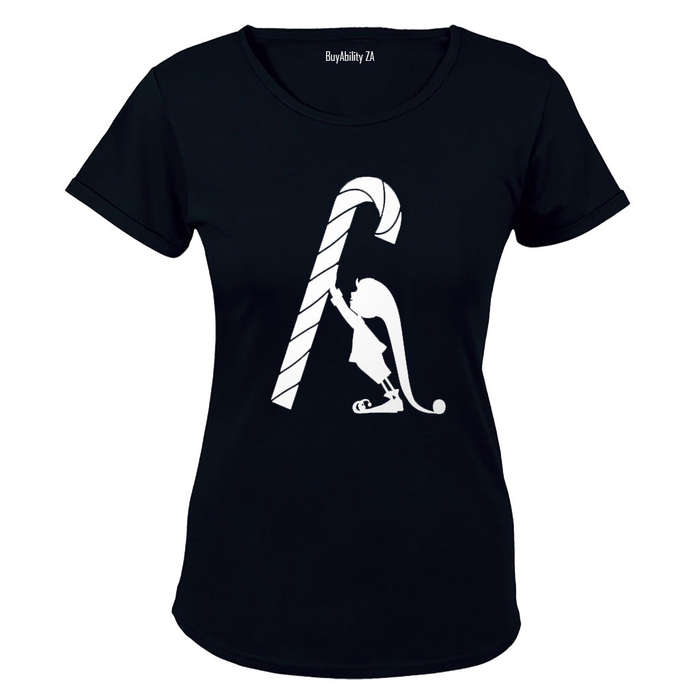 Candy Cane Elf - Ladies - T-Shirt