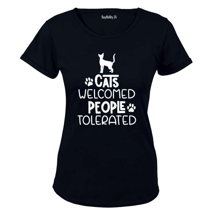 Cats Welcome - People Tolerated - Ladies - T-Shirt