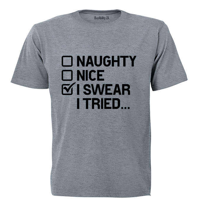 Christmas - I Tried - Adults - T-Shirt