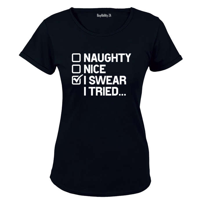 Christmas - I Tried - Ladies - T-Shirt
