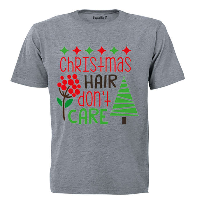 Christmas Hair, Don't Care - Kids T-Shirt