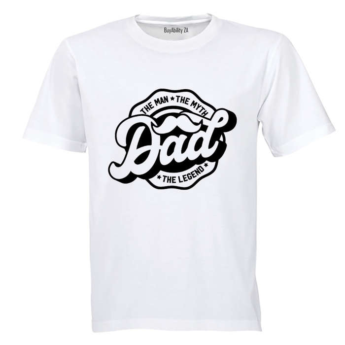 Dad - The Man - Mustache - Adults - T-Shirt
