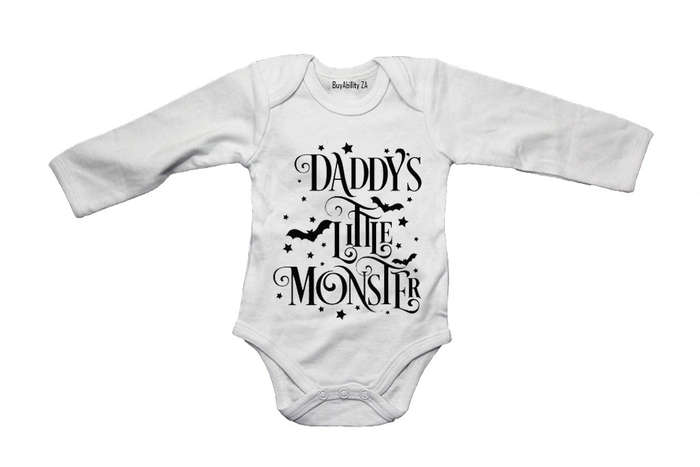 Daddy's Little Monster - Halloween - Baby Grow