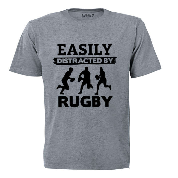Easily Distracted by RUGBY - Adults - T-Shirt