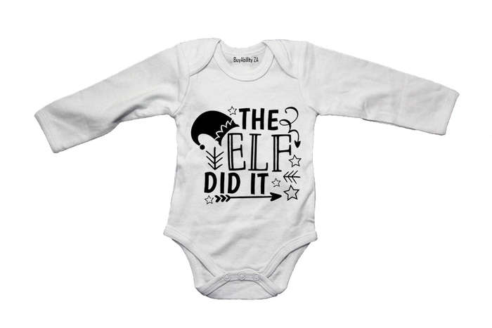 Elf Did It - Christmas - Baby Grow