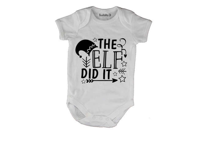 Elf Did It - Christmas - Baby Grow