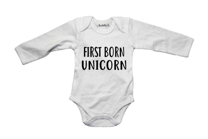 First Born Unicorn - Baby Grow