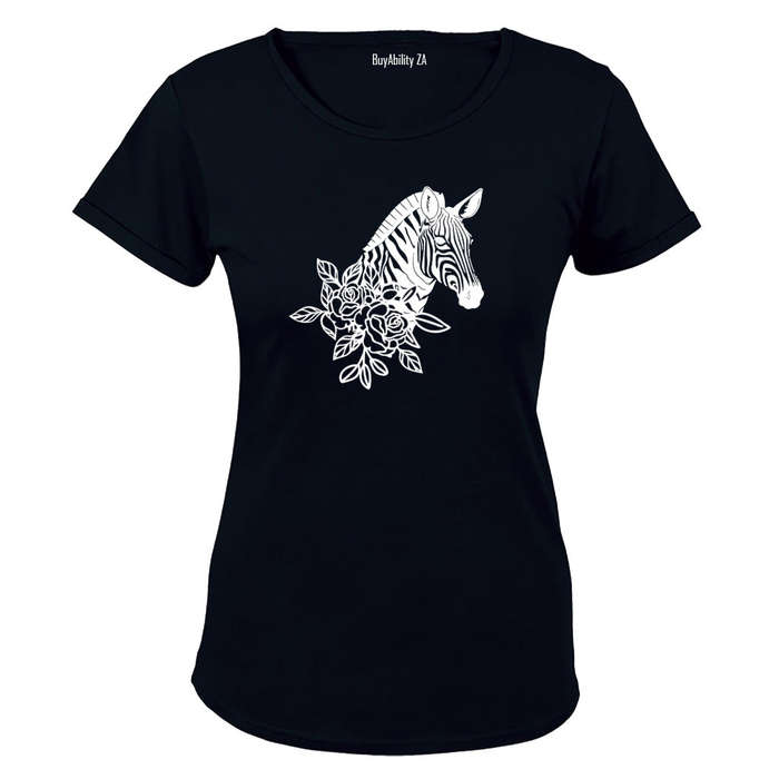 Floral Zebra - Ladies - T-Shirt