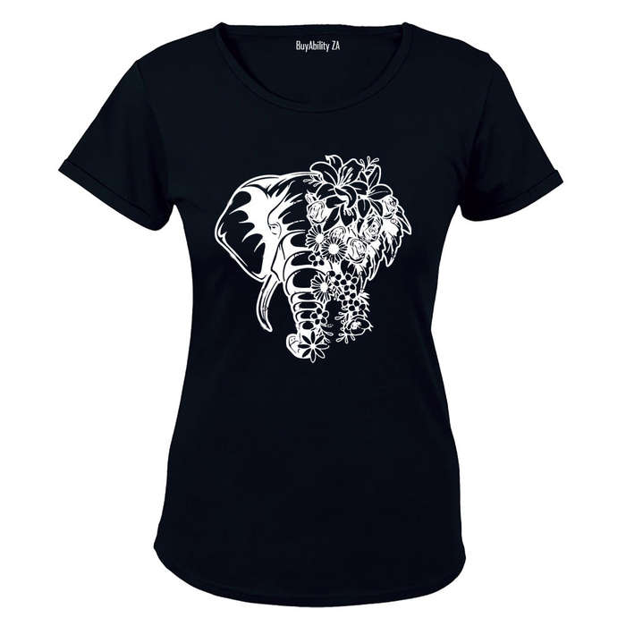 Flower Elephant - Ladies - T-Shirt