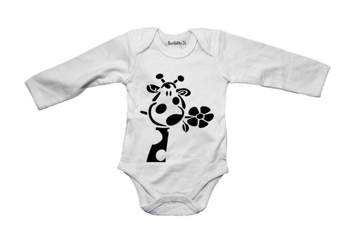 Flower Giraffe - Baby Grow
