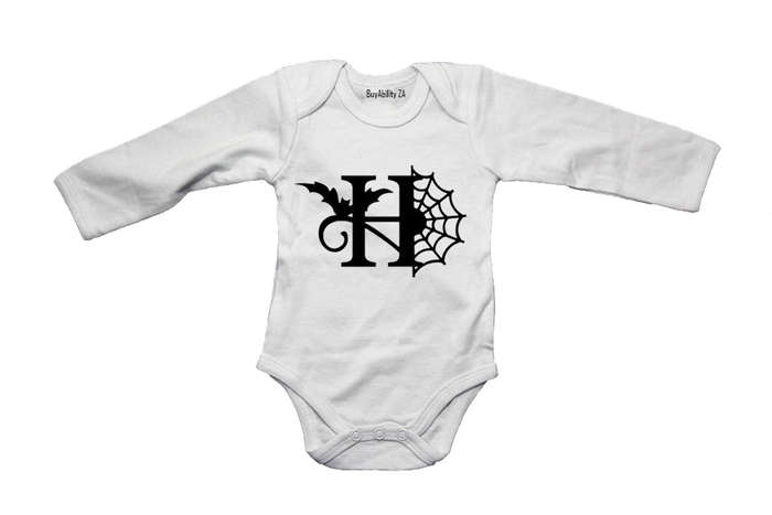 H - Halloween Spiderweb - Baby Grow