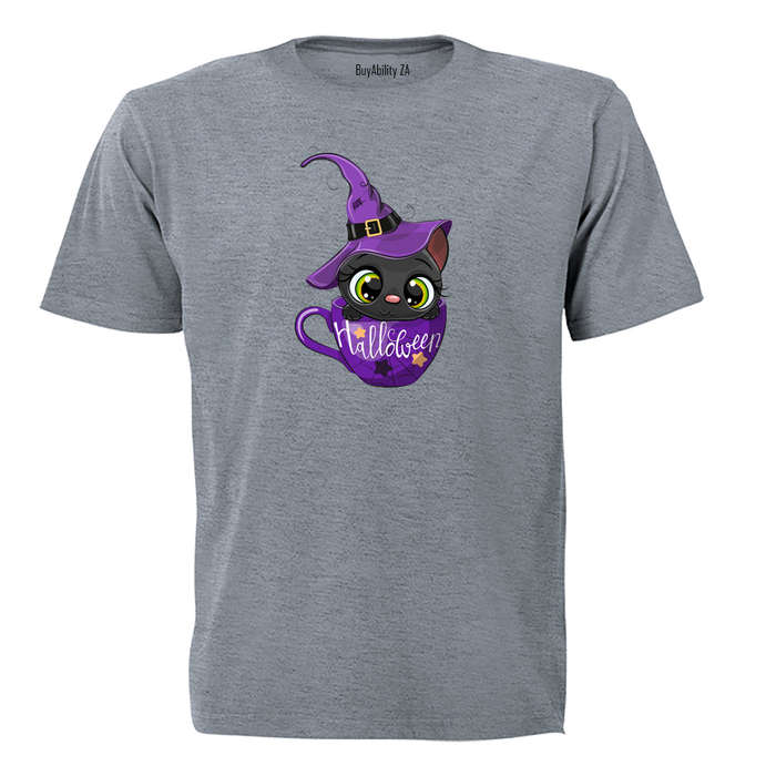 Kitten In A Cup - Halloween - Kids T-Shirt