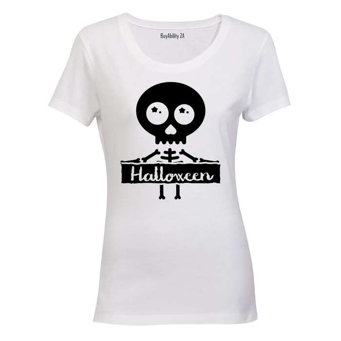 Skeleton Halloween Sign - Ladies - T-Shirt