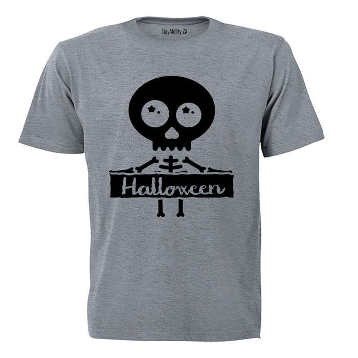 Skeleton Halloween Sign - Adults - T-Shirt