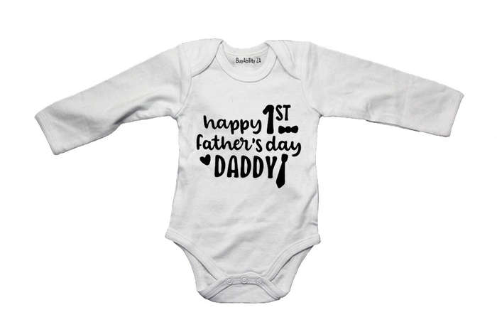 Happy 1st Father's Day Daddy - Baby Grow