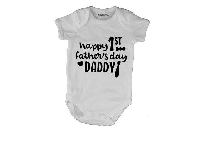 Happy 1st Father's Day Daddy - Baby Grow