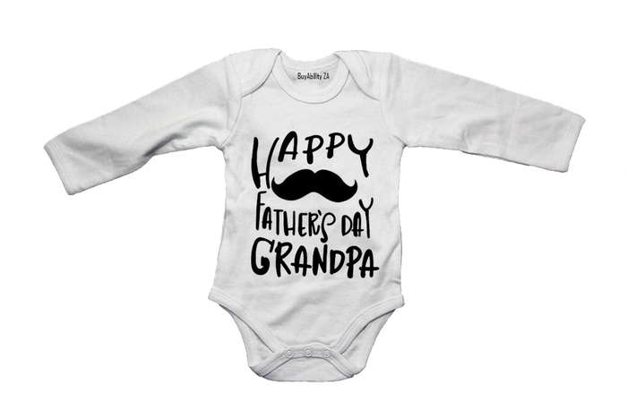 Happy Fathers Day Grandpa - Baby Grow