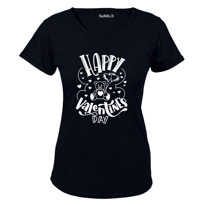 Happy Valentines Day - Bear - Ladies - T-Shirt