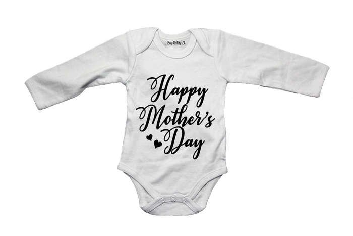 Happy Mother's Day - Cursive - Baby Grow