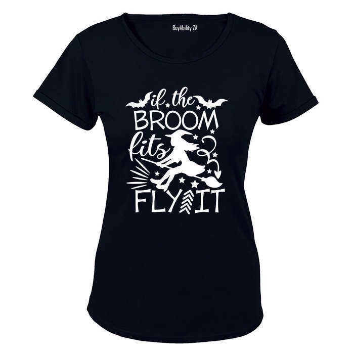 If The Broom Fits - Halloween - Ladies - T-Shirt
