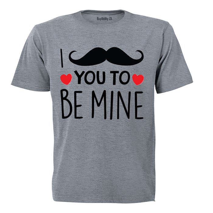 I Mustache You To Be Mine - Valentine - Kids T-Shirt