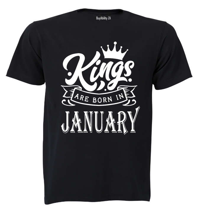 Kings Are Born in January - Adults - T-Shirt