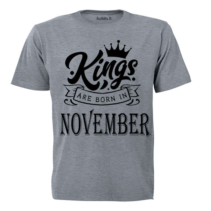 Kings Are Born in November - Kids T-Shirt