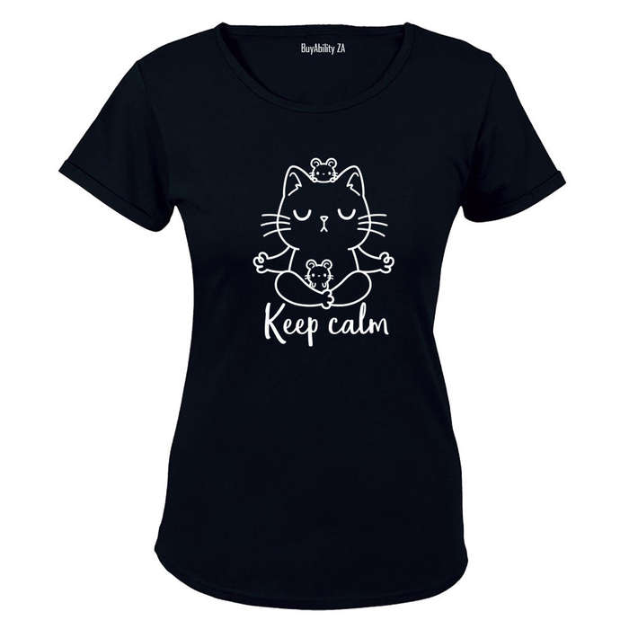 Keep Calm - Cat - Ladies - T-Shirt