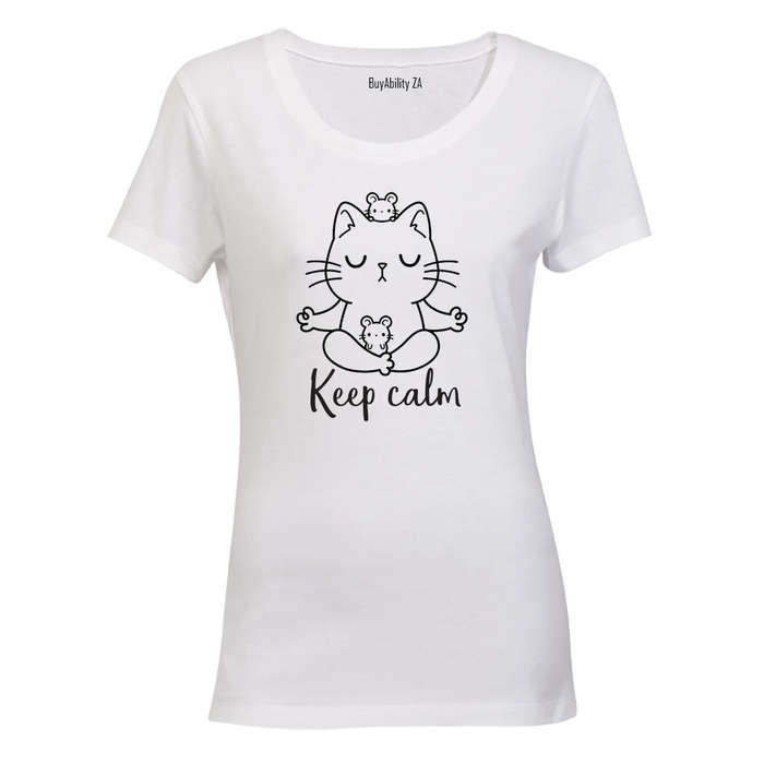 Keep Calm - Cat - Ladies - T-Shirt