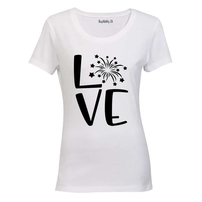 Love - Fireworks Design - Valentine Inspired - Ladies - T-Shirt