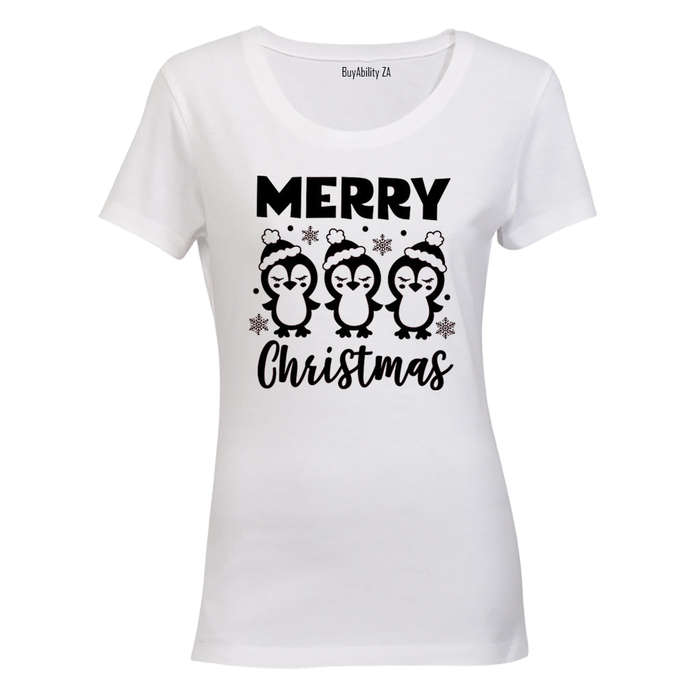 Merry Christmas - Penguins - Ladies - T-Shirt