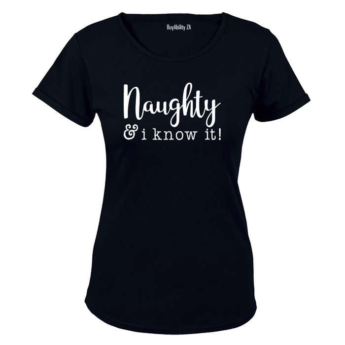 Naughty & I Know It - Christmas - Ladies - T-Shirt