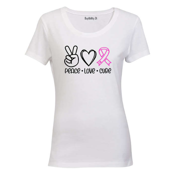 Peace. Love. Cancer Cure - Ladies - T-Shirt