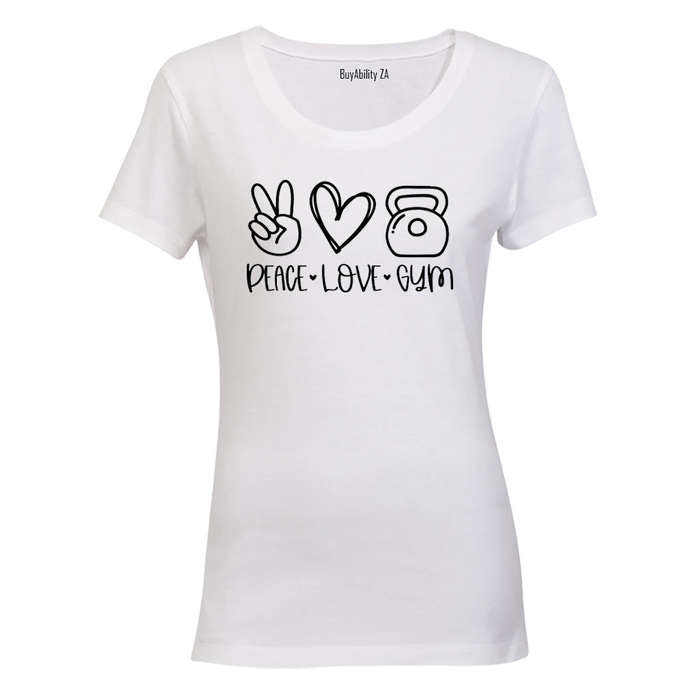 Peace. Love. Gym - Ladies - T-Shirt