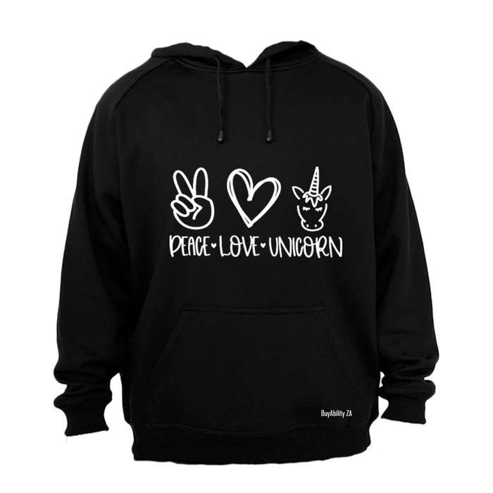 Peace. Love. Unicorn - Hoodie