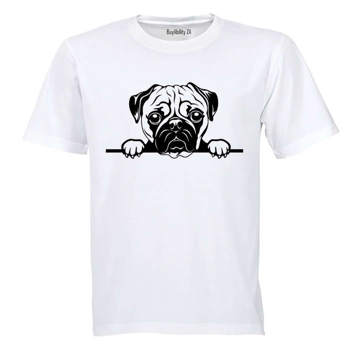 Peeking Pug - Adults - T-Shirt