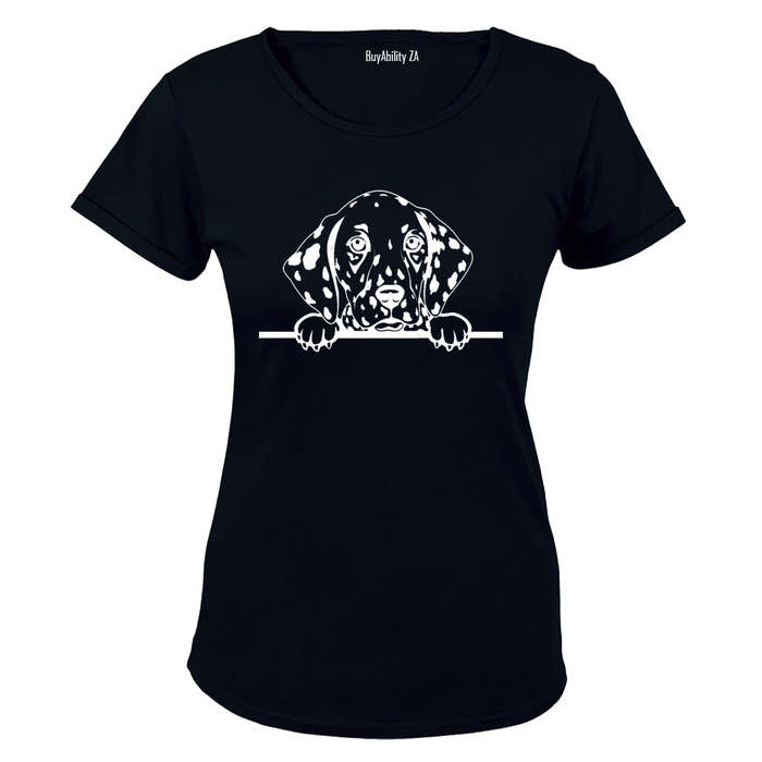 Peeking Dalmatian - Ladies - T-Shirt